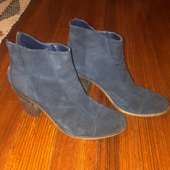 Calypso Blue suede booties 39 - Picture 2 of 4